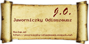Javorniczky Odisszeusz névjegykártya